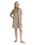 Kleid mit Leinenanteil natural zig zag design