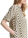 Kleid mit Leinenanteil natural zig zag design
