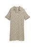 Kleid mit Leinenanteil natural zig zag design