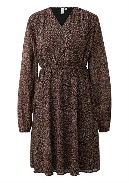 Kleid schwarz|mehrfarbig