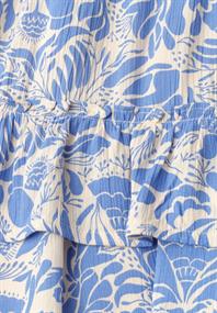 Knielanger Rock mit floralem Muster eventide blue