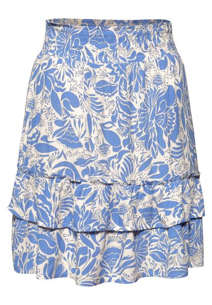 Knielanger Rock mit floralem Muster eventide blue