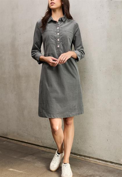 Knielanges Cordkleid deep stone grey
