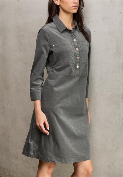 Knielanges Cordkleid deep stone grey