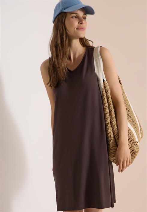 knielanges-jerseykleid-mit-v-neck-brown-cacao