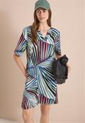 Knielanges Kleid mit grafischem Muster palm breeze green