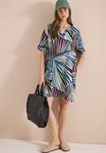 Knielanges Kleid mit grafischem Muster palm breeze green