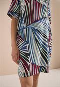 Knielanges Kleid mit grafischem Muster palm breeze green