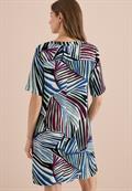 Knielanges Kleid mit grafischem Muster palm breeze green