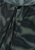 Knielanges Kleid mit Split Neck und Print deep bound green