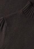 Knielanges Strickkleid mit Turtle Neck black coffee mel.