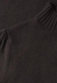 Knielanges Strickkleid mit Turtle Neck black coffee mel.