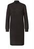 Knielanges Strickkleid mit Turtle Neck black coffee mel.