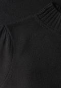 Knielanges Strickkleid mit Turtle Neck black