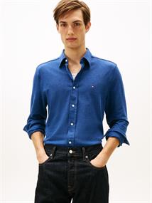 KNIT PIQUE FEATHERWEIGHT SHIRT indigo heather