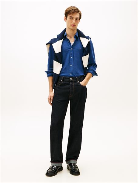 KNIT PIQUE FEATHERWEIGHT SHIRT indigo heather