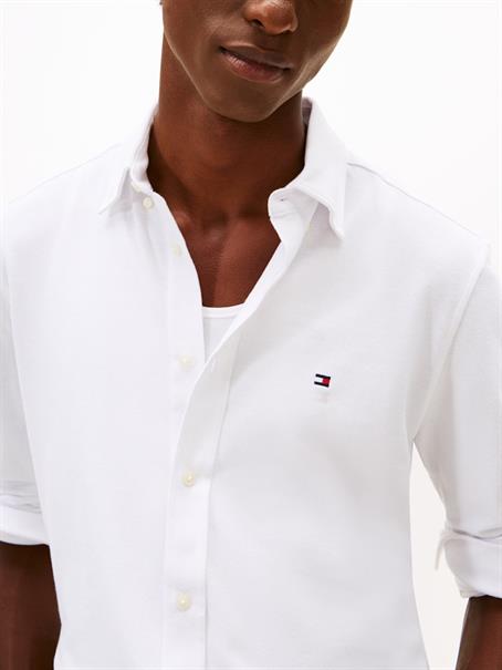 KNIT PIQUE FEATHERWEIGHT SHIRT white