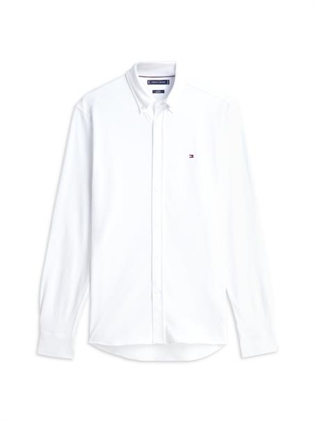 KNIT PIQUE FEATHERWEIGHT SHIRT white