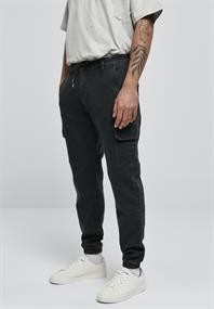 Knitted Cargo Jogging Pants black