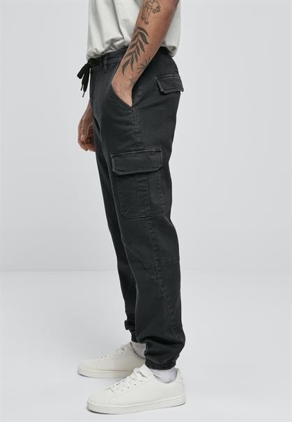 Knitted Cargo Jogging Pants black