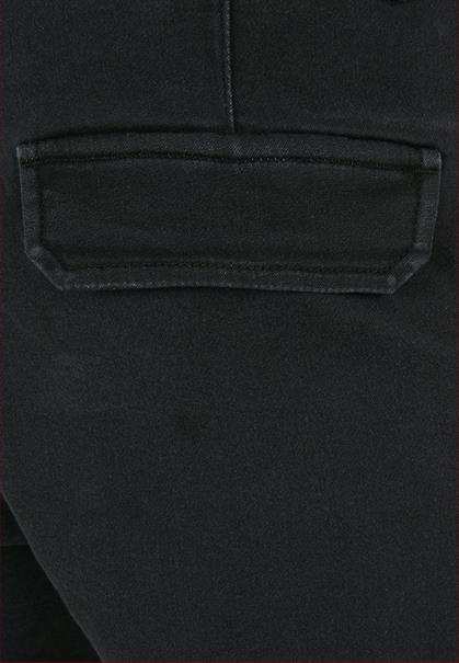 Knitted Cargo Jogging Pants black