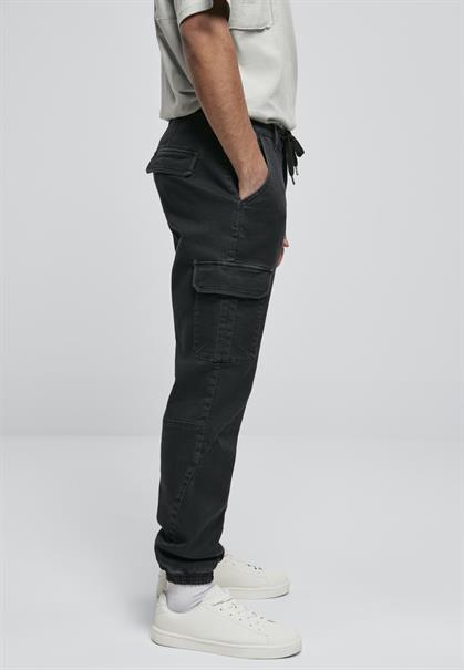 Knitted Cargo Jogging Pants black