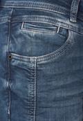 knitted mid indigo wash
