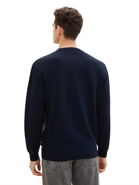 knitted multi color block