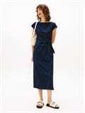KNOT BOAT-NK MIDI DRESS SS dark night navy