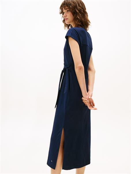KNOT BOAT-NK MIDI DRESS SS dark night navy