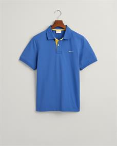 Kontrast Piqué Poloshirt rich blue