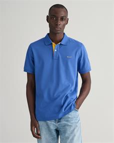 Kontrast Piqué Poloshirt rich blue