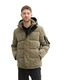 Kord Pufferjacke mit Kapuze jungle soil green corduroy