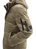 Kord Pufferjacke mit Kapuze jungle soil green corduroy