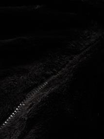 Kunstfelljacke mit Kapuze deep black