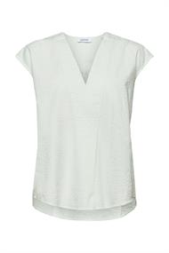 Kurzarm-Bluse Crinkle-Effekt light green