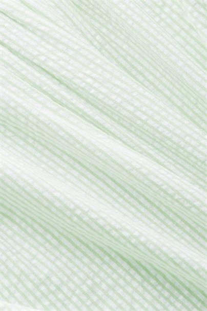 Kurzarm-Bluse Crinkle-Effekt light green