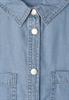 Kurzarm Bluse im Washed-Look light blue soft wash