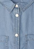 Kurzarm Bluse im Washed-Look light blue soft wash