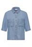 Kurzarm Bluse im Washed-Look light blue soft wash