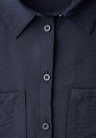 Kurzarm Bluse mit Elastiksaum shadowed navy