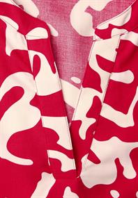Kurzarm Bluse mit floralem Muster salsa red
