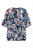 Kurzarm Bluse mit Multicolor Print universal blue