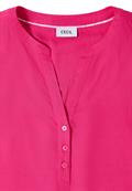 Kurzarm Bluse mit Split Neck beetroot pink