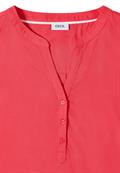 Kurzarm Bluse mit Split Neck coral