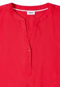 Kurzarm Bluse mit Split Neck glazed apple red