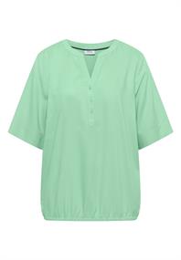 Kurzarm Bluse mit Split Neck juicy lime