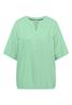 Kurzarm Bluse mit Split Neck juicy lime