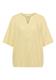 Kurzarm Bluse mit Split Neck light buttermilk yellow