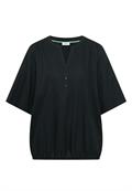 Kurzarm Bluse mit Split Neck palm breeze green